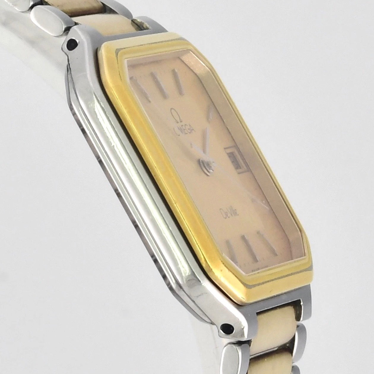 Vintage OMEGA De Ville Gold Stainless Steel Wrist Watch - 1987 - Original Papers