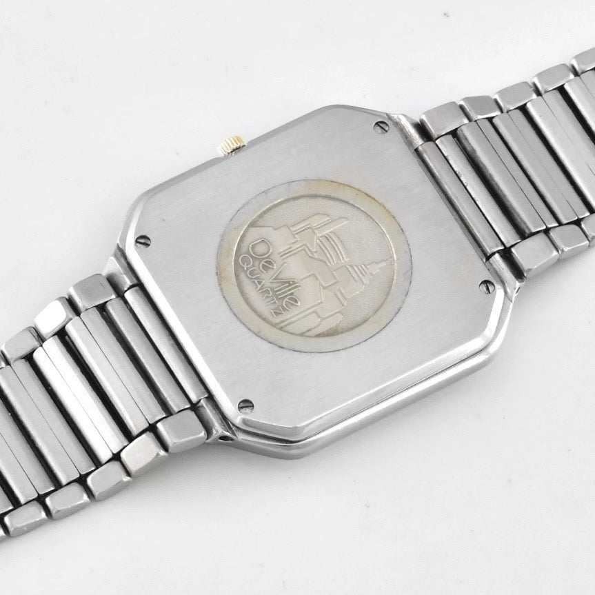 Vintage OMEGA De Ville Gold Stainless Steel Wrist Watch - 1987 - Original Papers