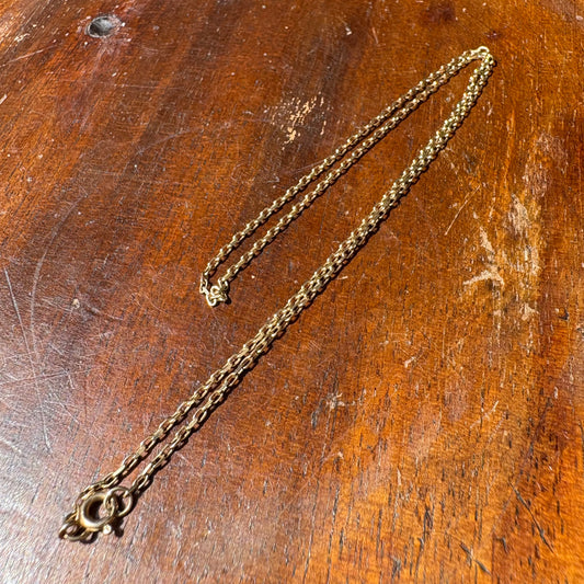 9ct Gold 16 Inch Venetian Box Link Necklace - Hallmarked