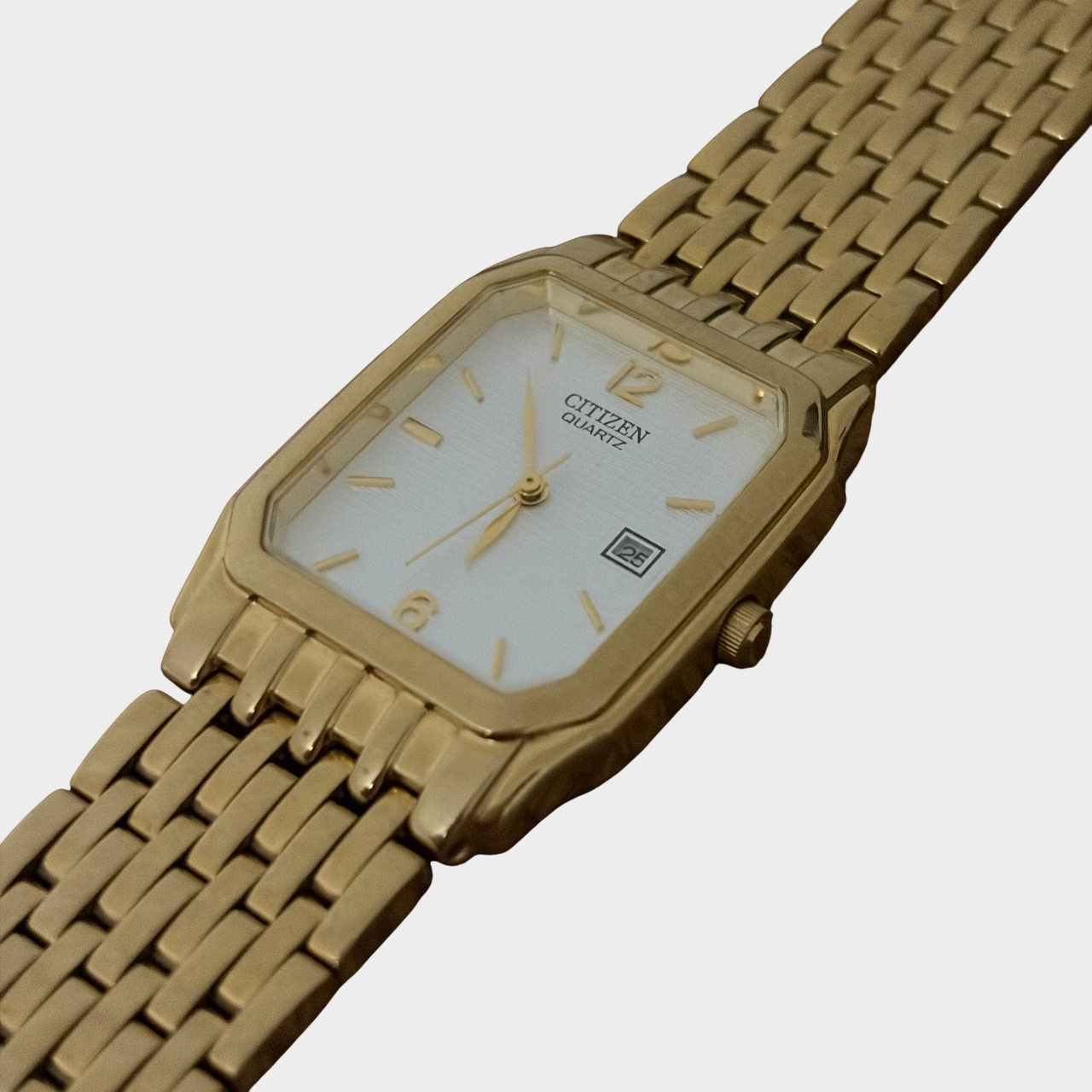 CITIZEN Quartz Gold-Tone Metal Bracelet Men’s Wrist Watch - With Box