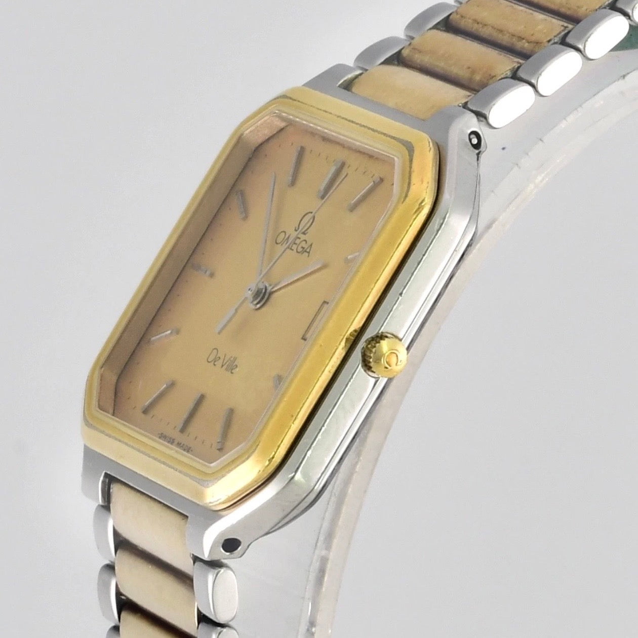 Vintage OMEGA De Ville Gold Stainless Steel Wrist Watch - 1987 - Original Papers
