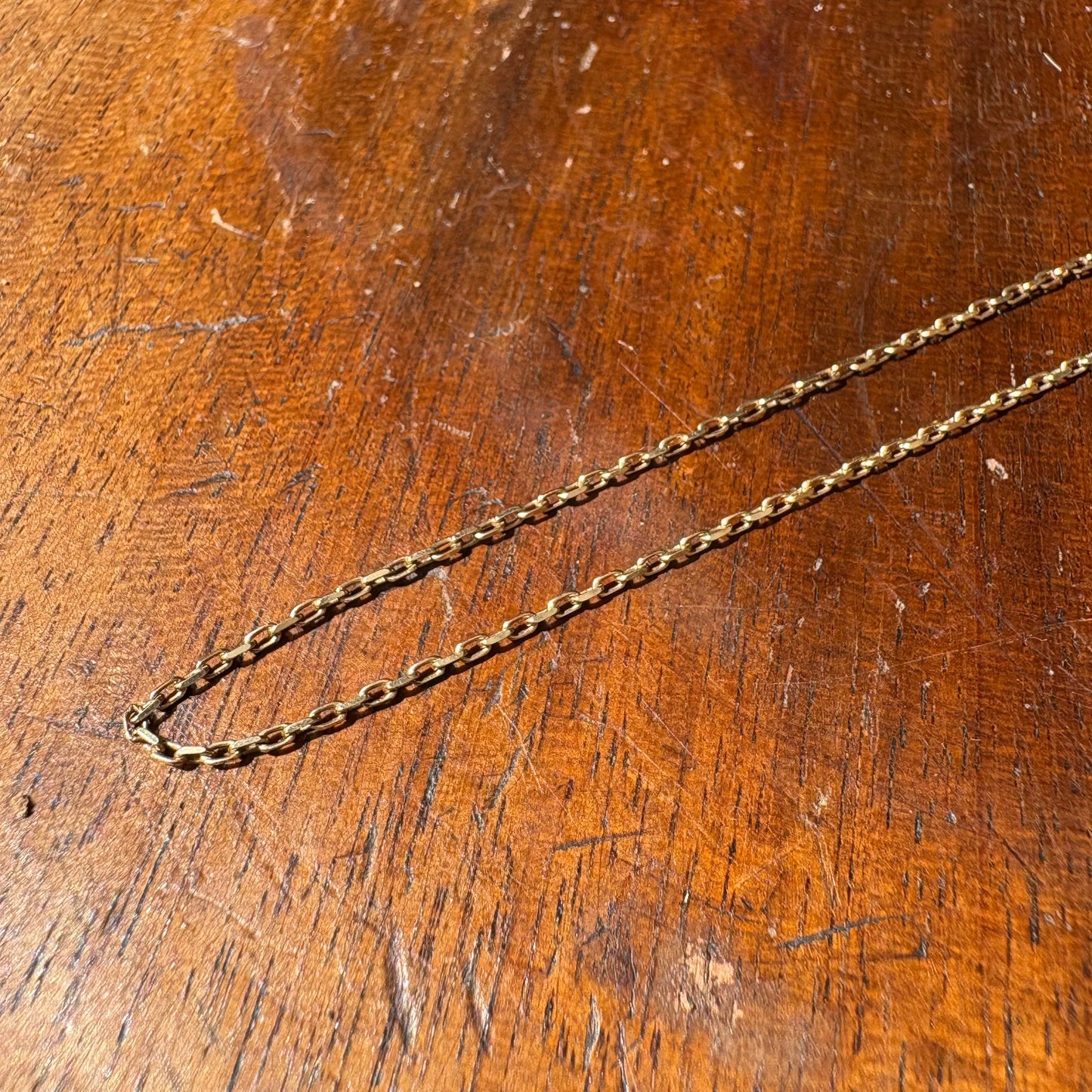 9ct Gold 16 Inch Venetian Box Link Necklace - Hallmarked