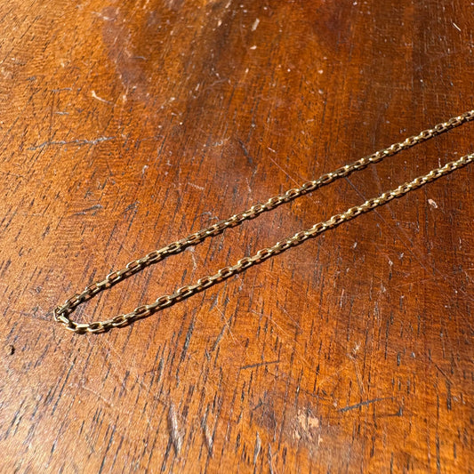 9ct Gold 16 Inch Venetian Box Link Necklace - Hallmarked