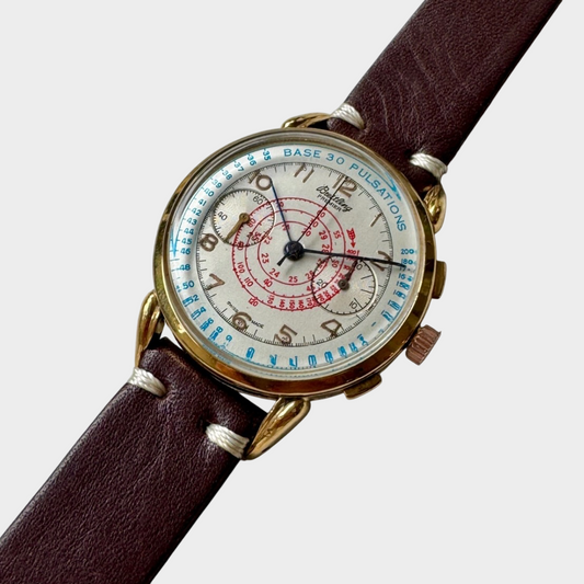Vintage BREITLING Premier 760 Chronograph Men’s Wrist Watch - 1940s - Recent Service